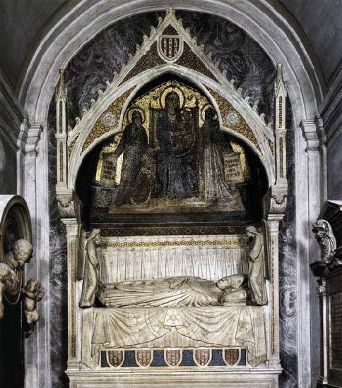 Cosmas Damian asam Tomb of Cardinal Garcia Gudiel France oil painting art